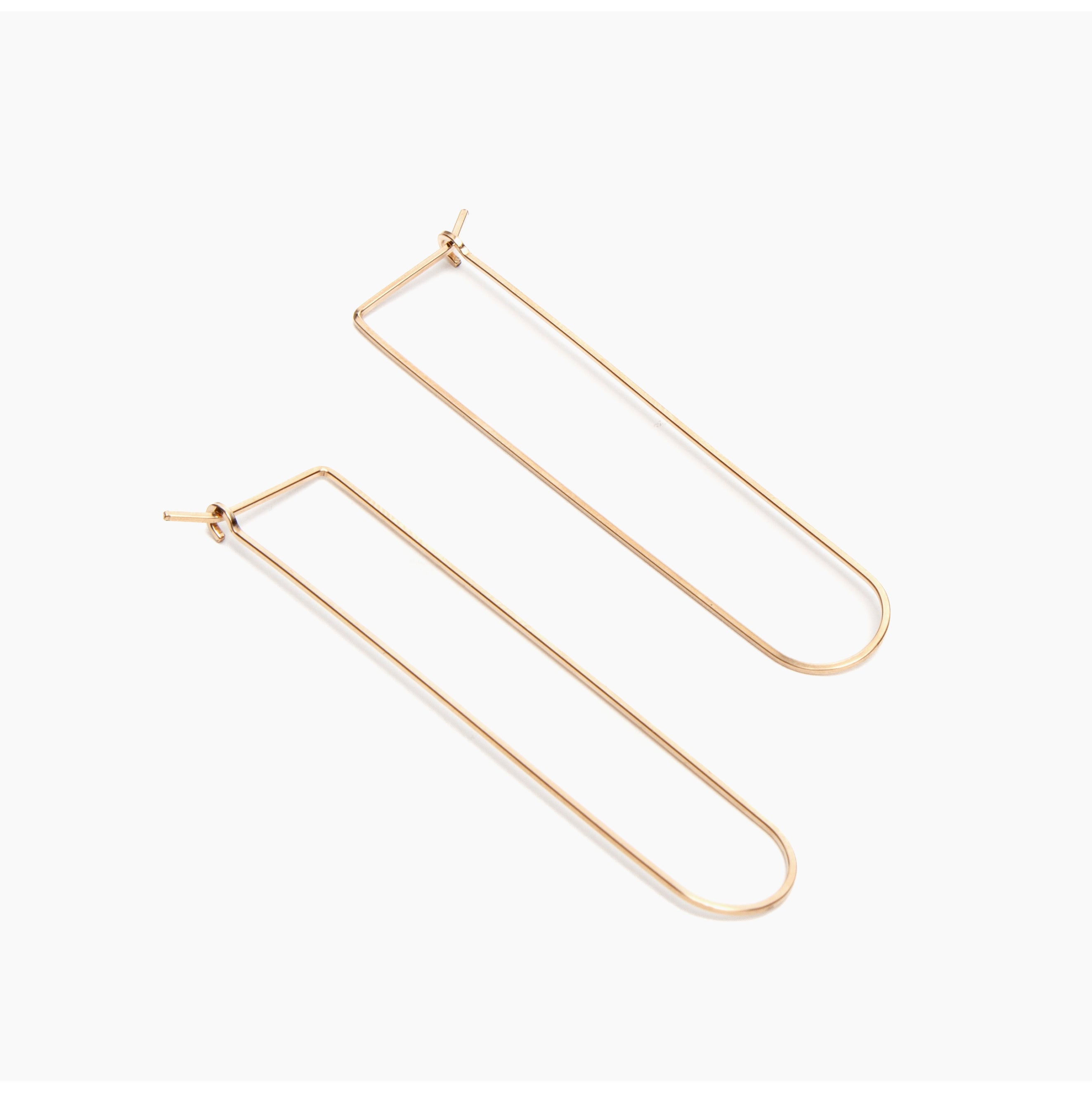 Large U-Shaped Hoop Earrings