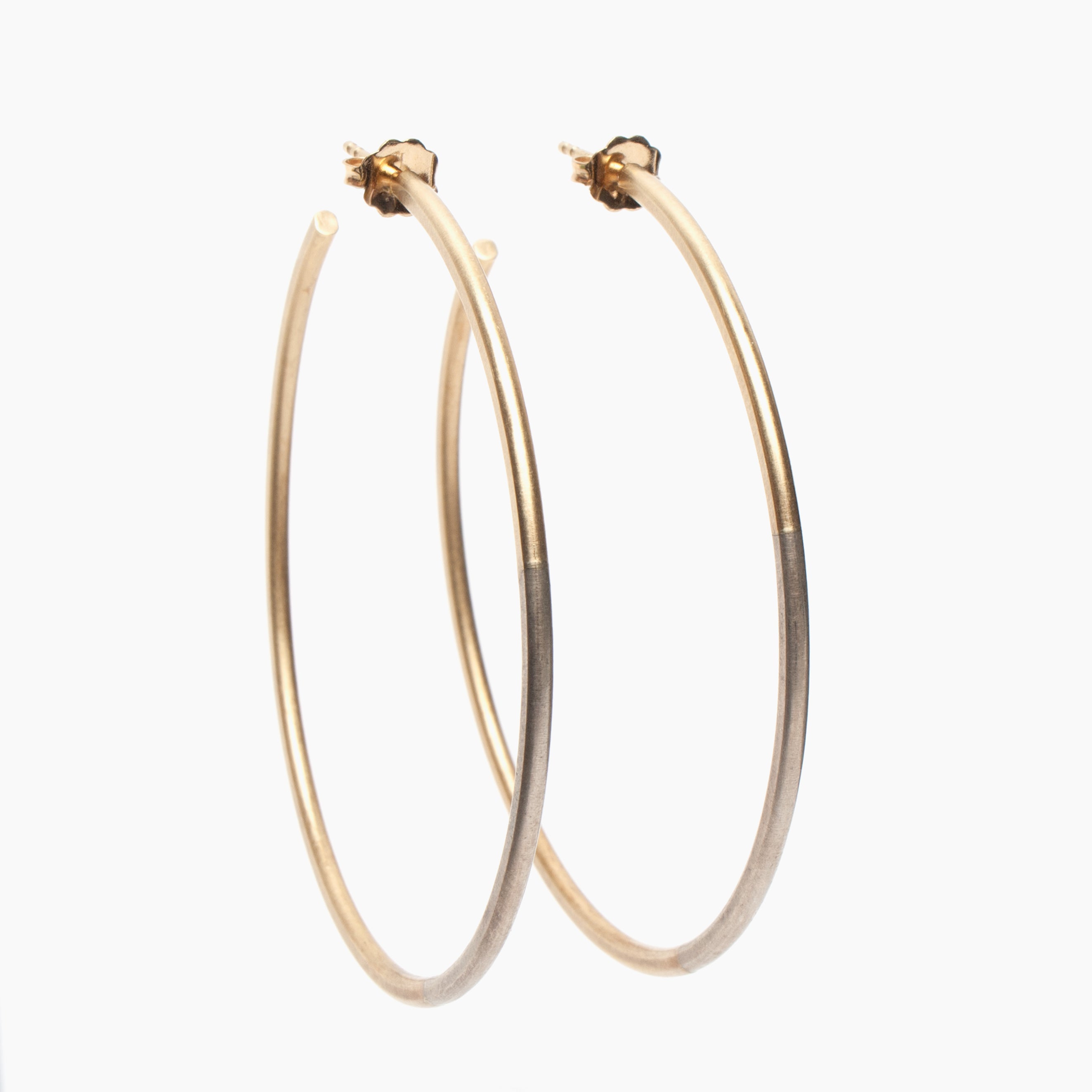 Koa Hoop Earrings - 14k gold