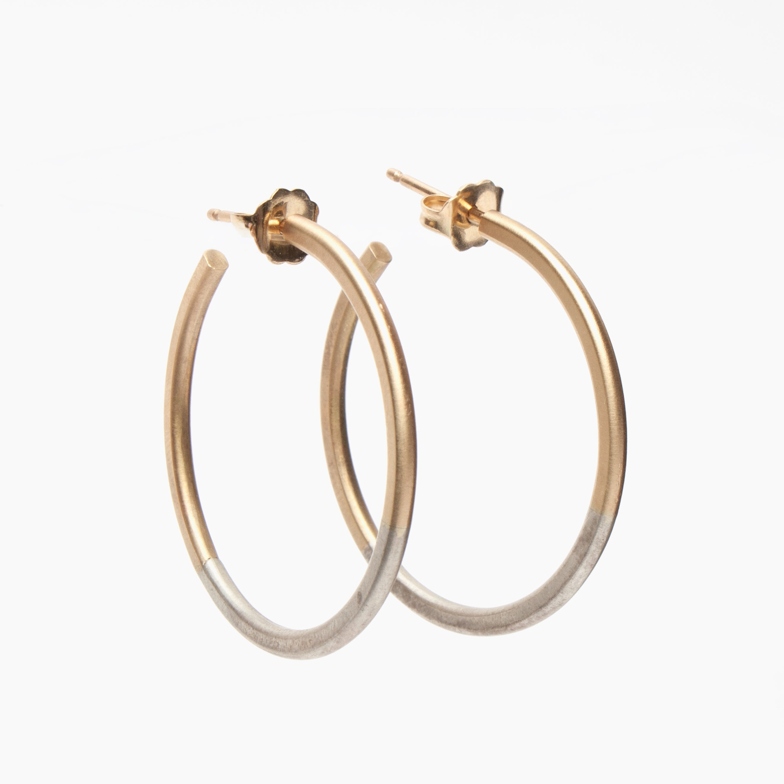 Koa Hoop Earrings - 14k gold