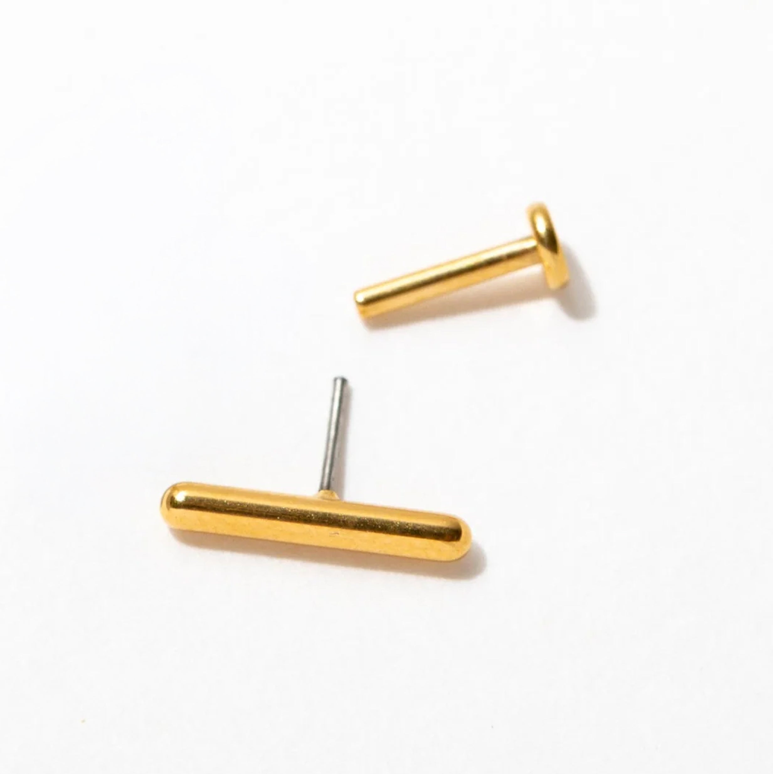 Bar Flat Back Stud Earring