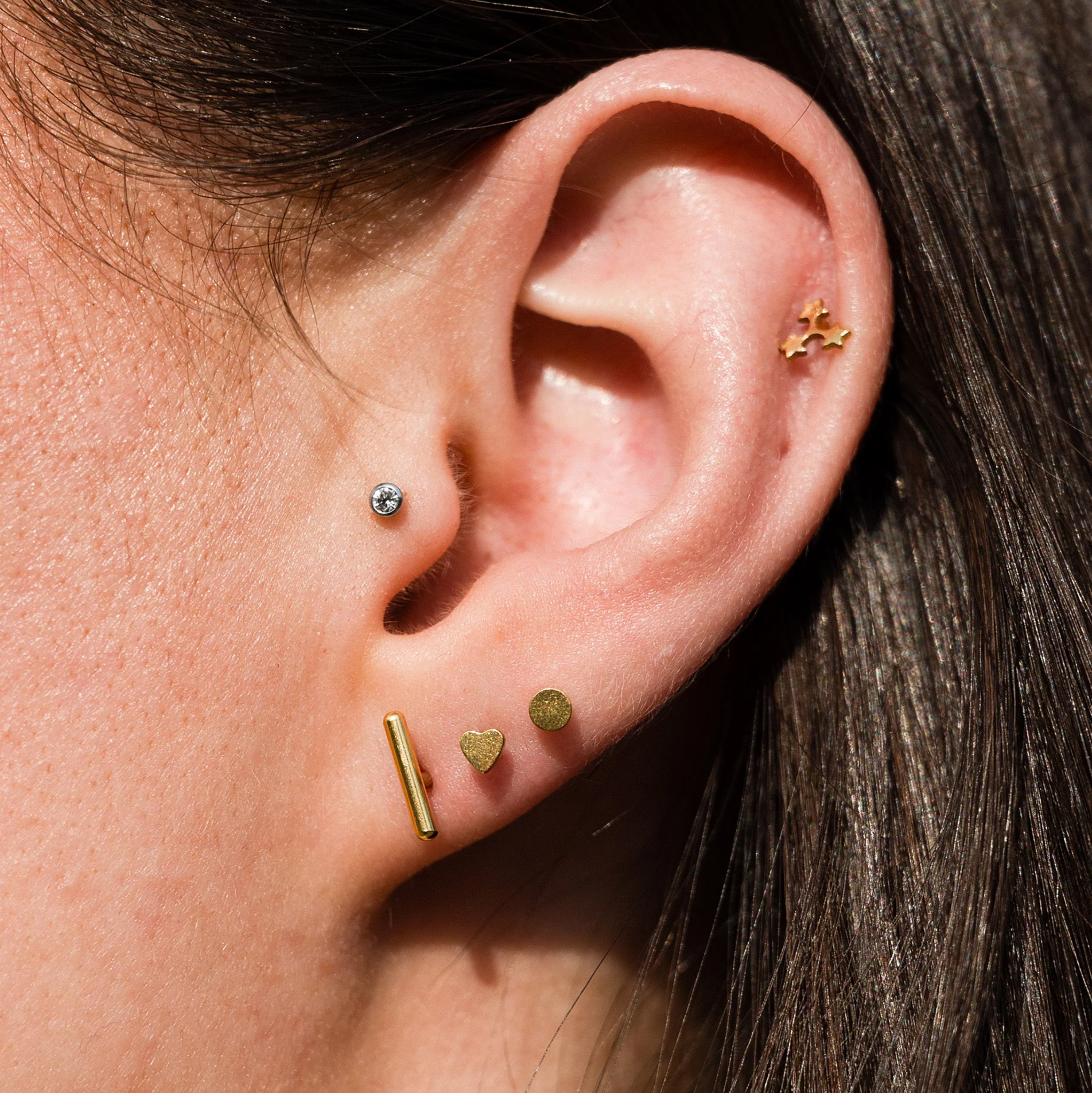 Circle Flat Back Stud Earring
