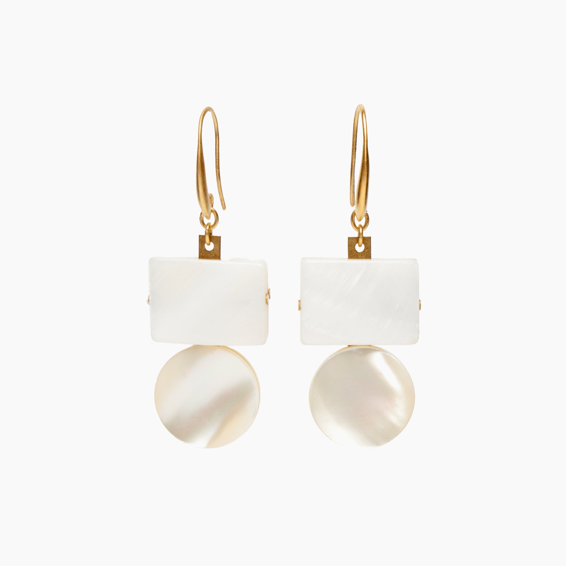 Mother of Pearl Geometric Earrings