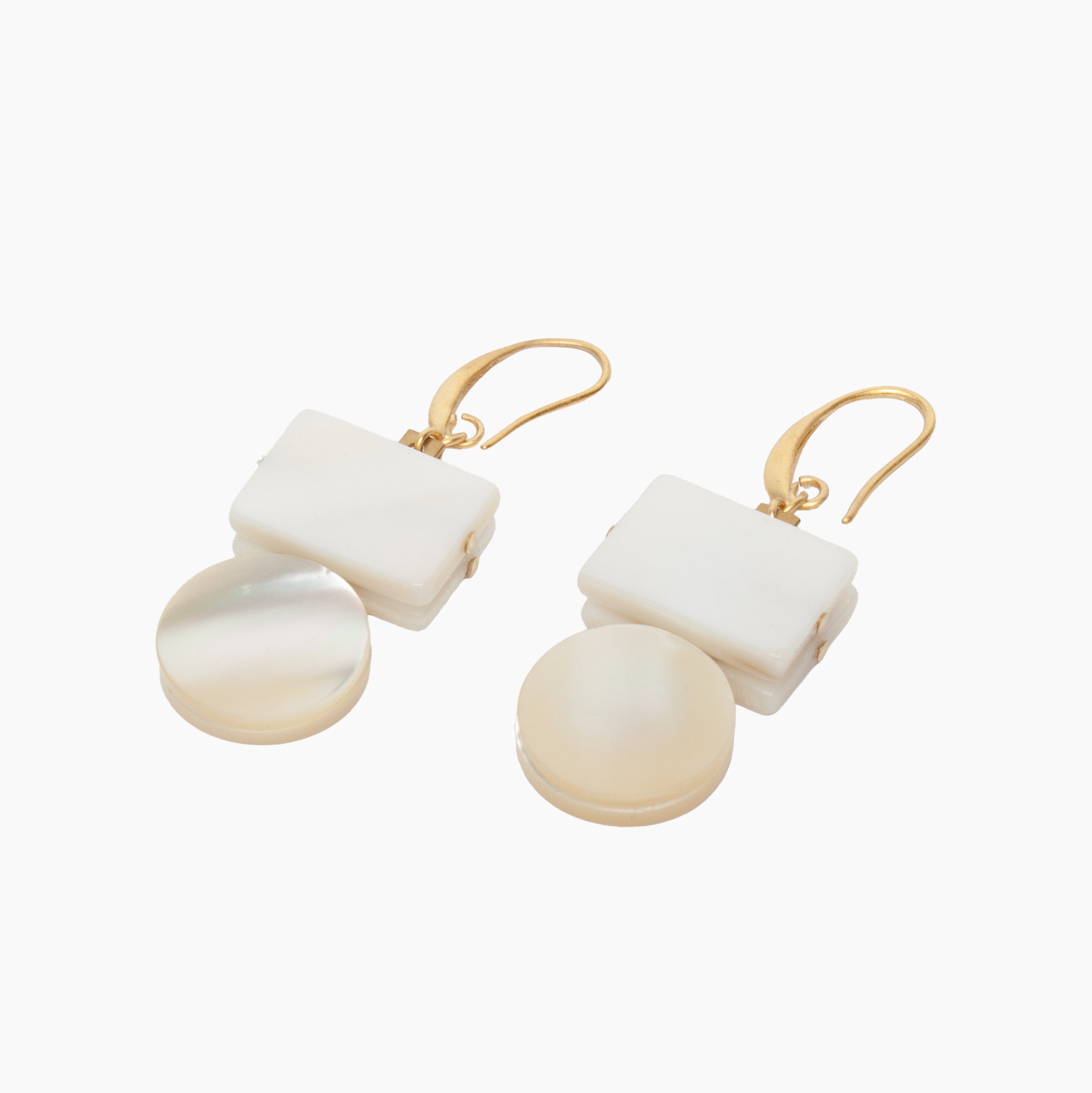 Mother of Pearl Geometric Earrings