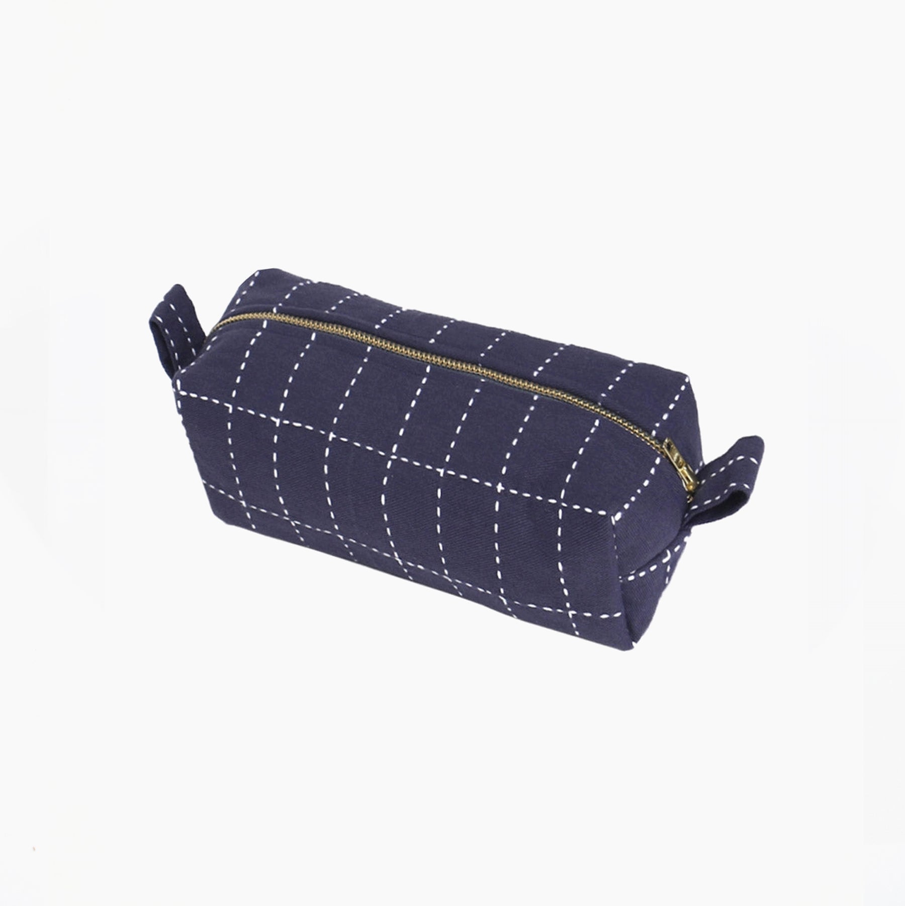 Small Grid-Stitch Toiletry Bag