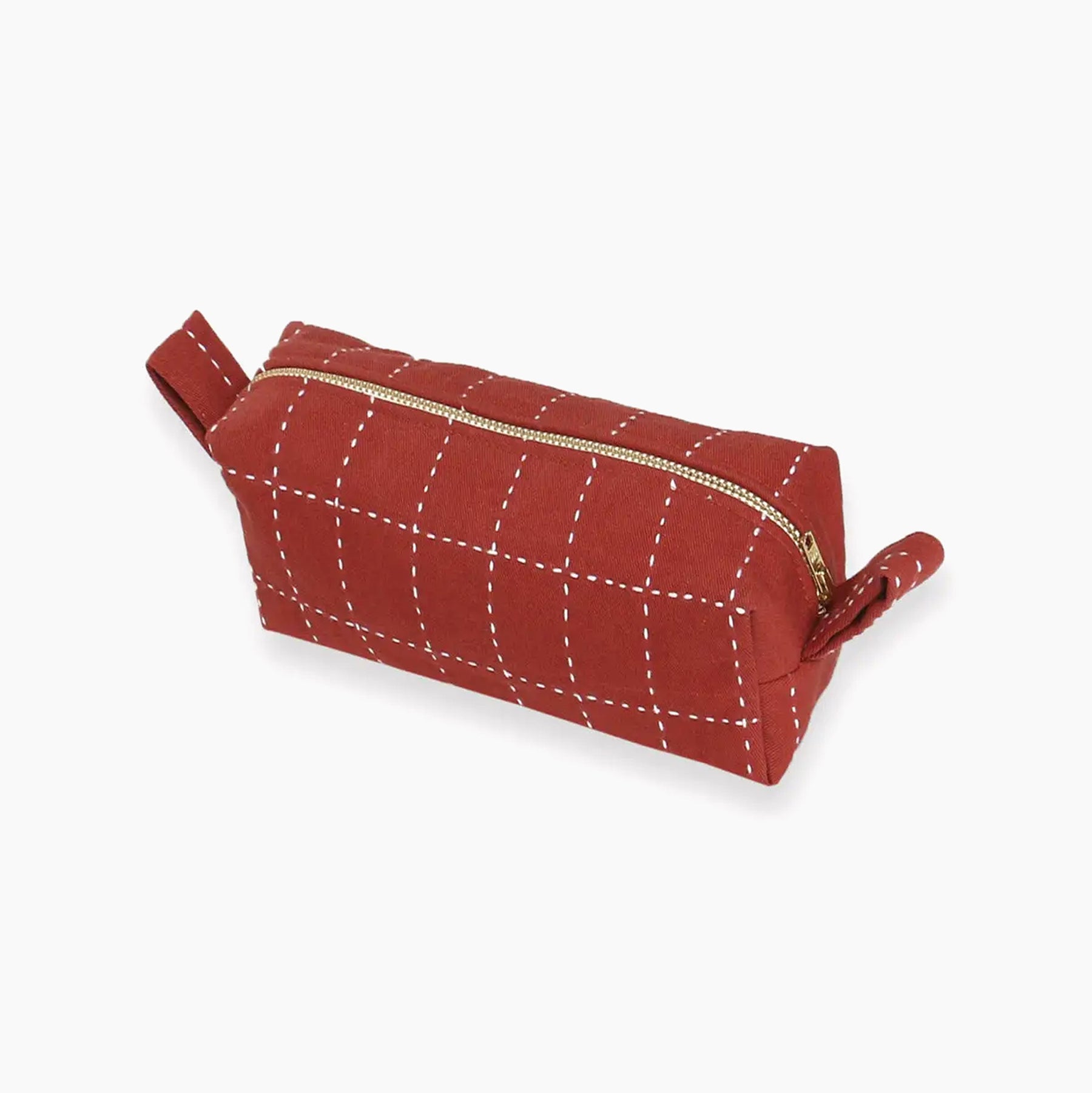 Small Grid-Stitch Toiletry Bag