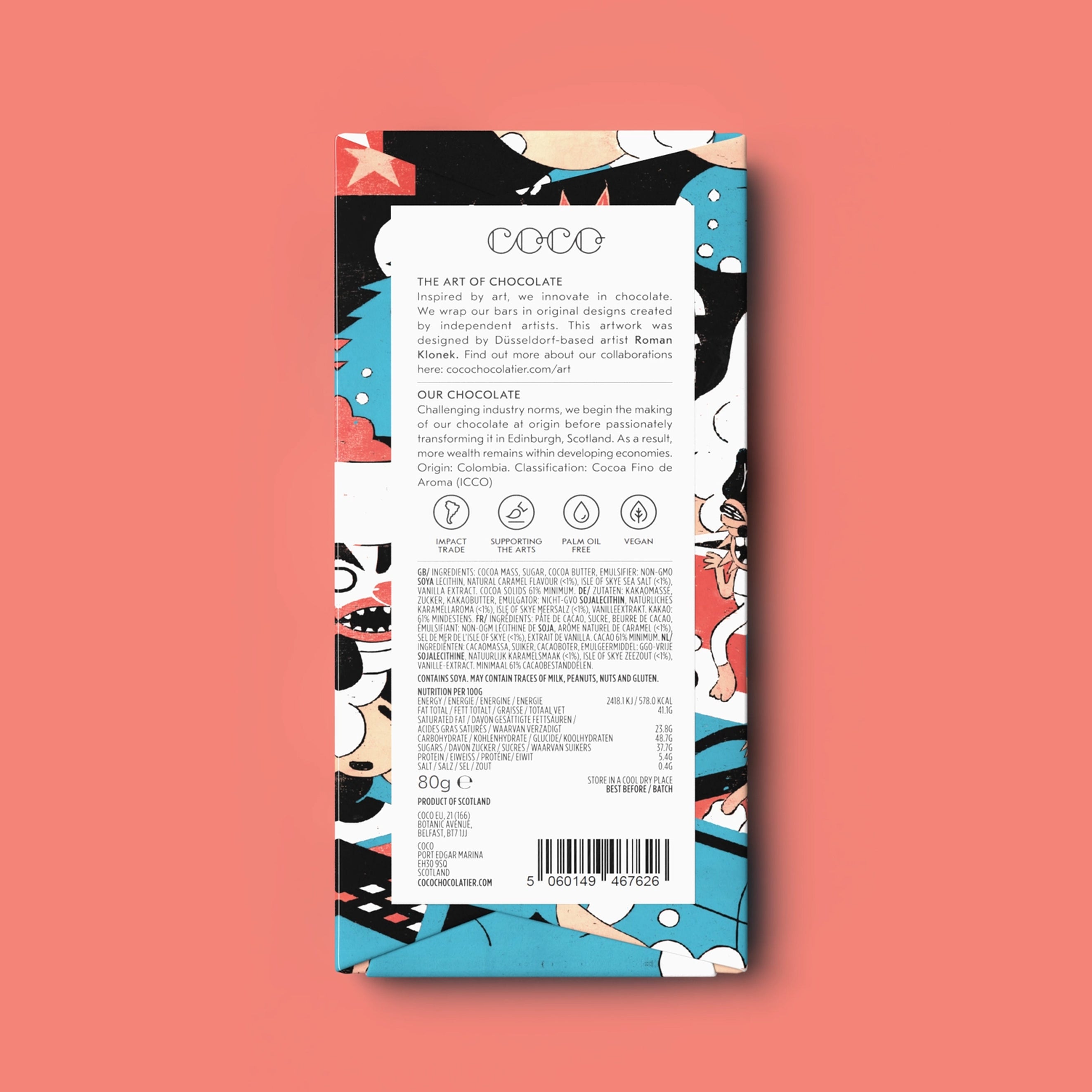 80g Salted Caramel Dark Chocolate