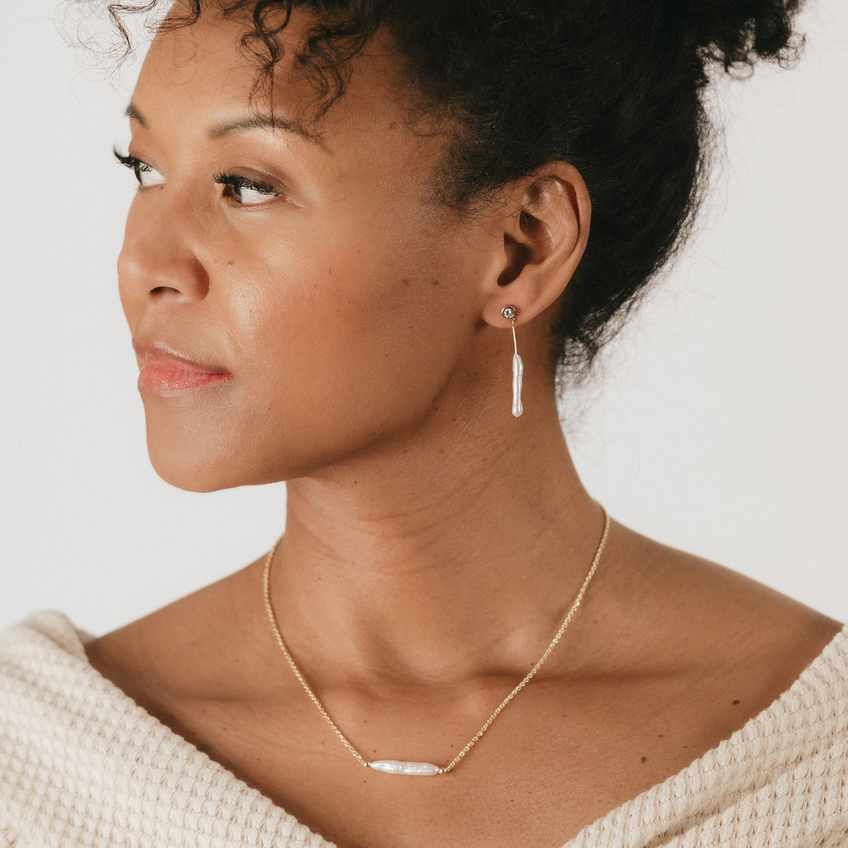 Somni Single Pearl Necklace