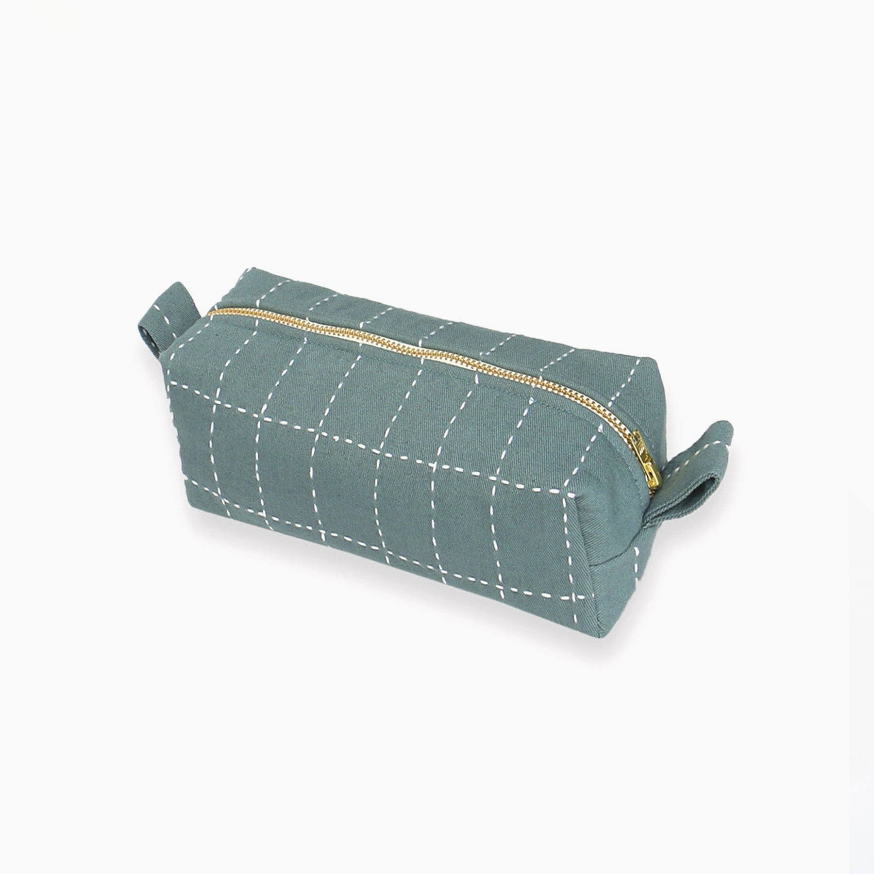 Small Grid-Stitch Toiletry Bag