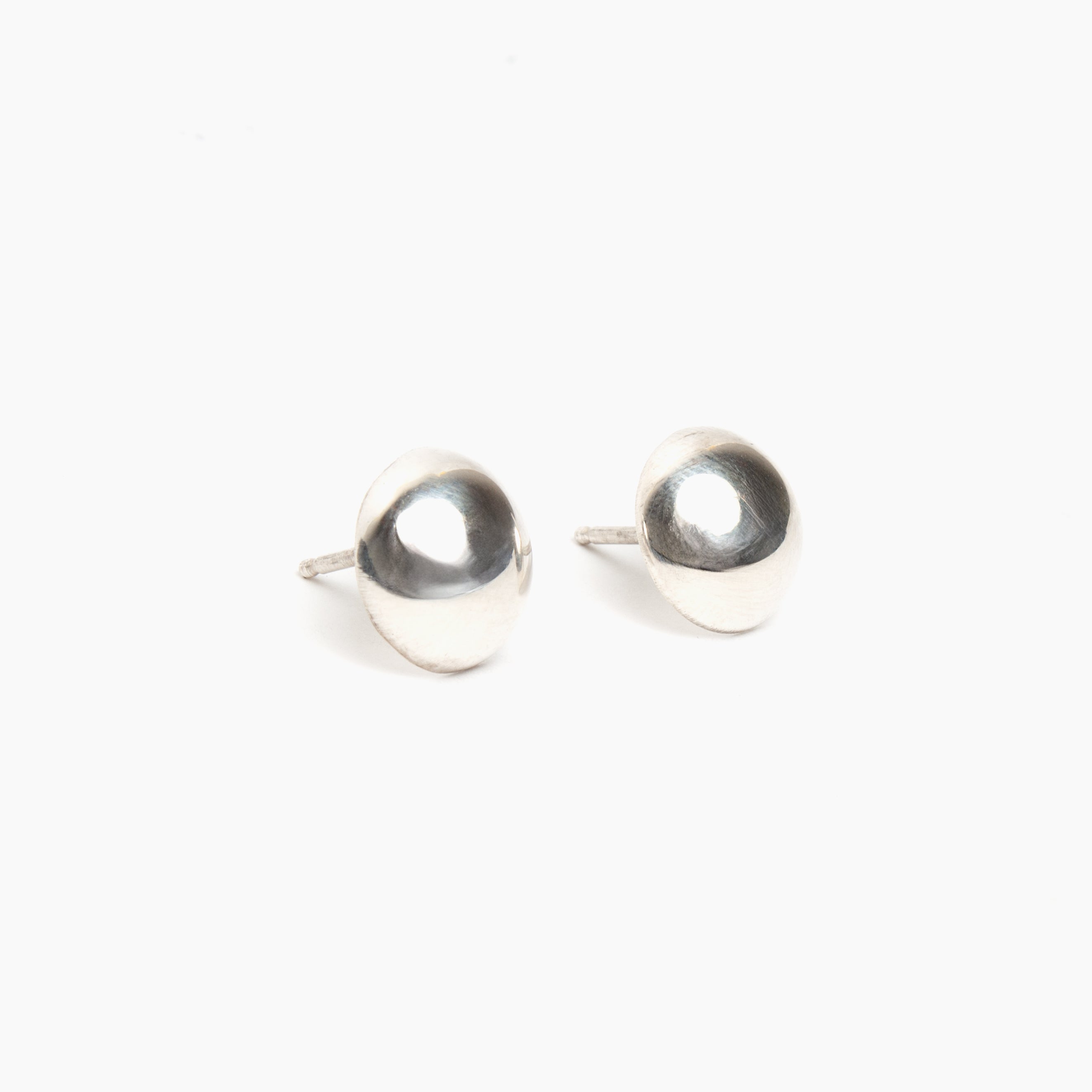 Sterling Silver Dome Stud Earrings