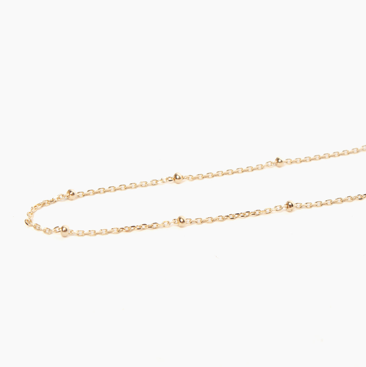Satellite Bead Cable Chain Necklace