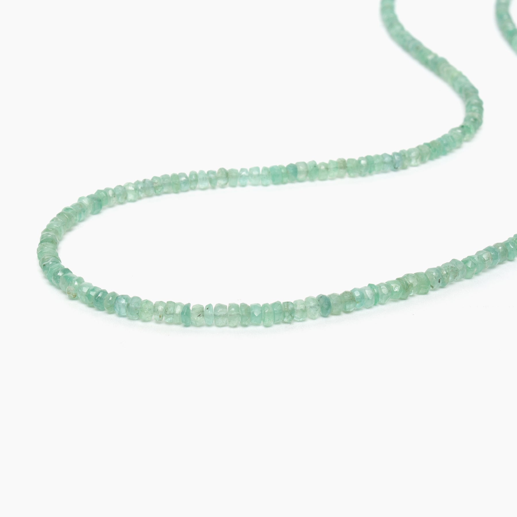 Carved Emerald Strand Necklace