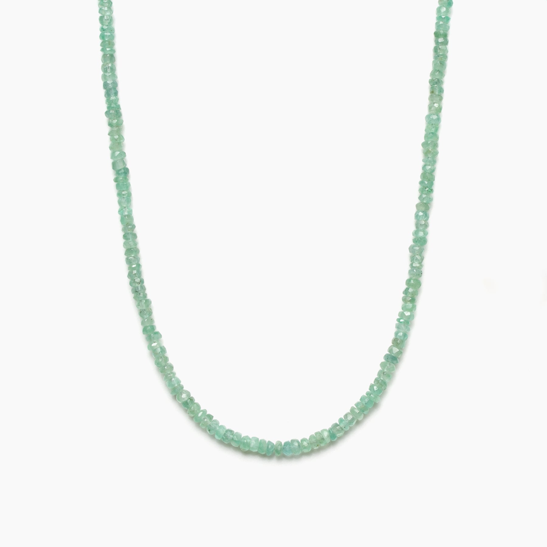 Carved Emerald Strand Necklace