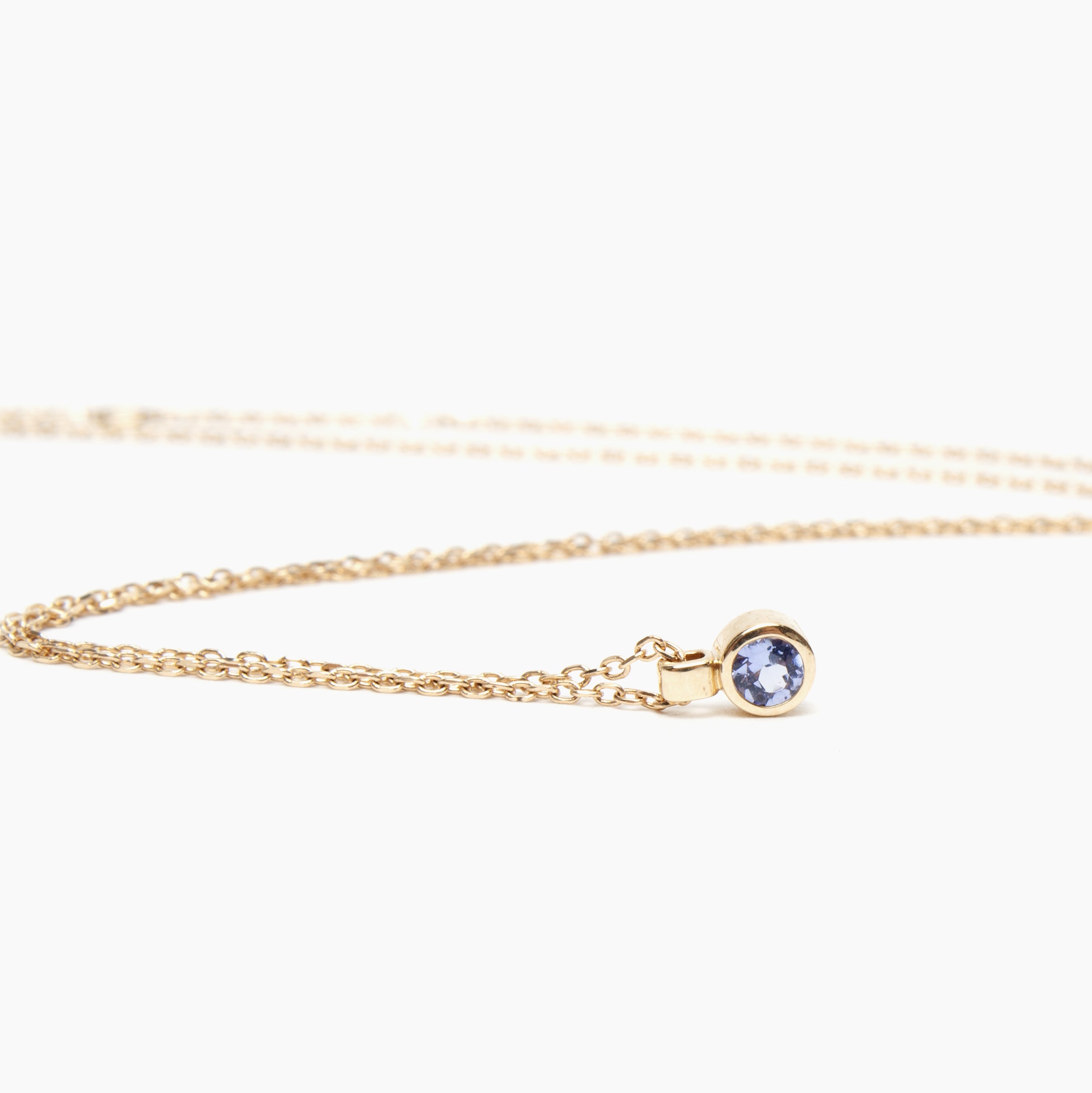 Tanzanite Bezel Necklace