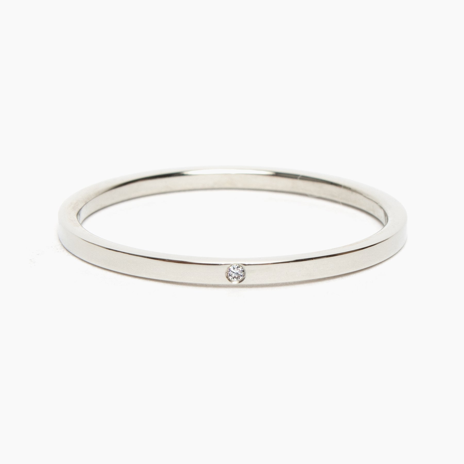 Vis ring - White Diamond