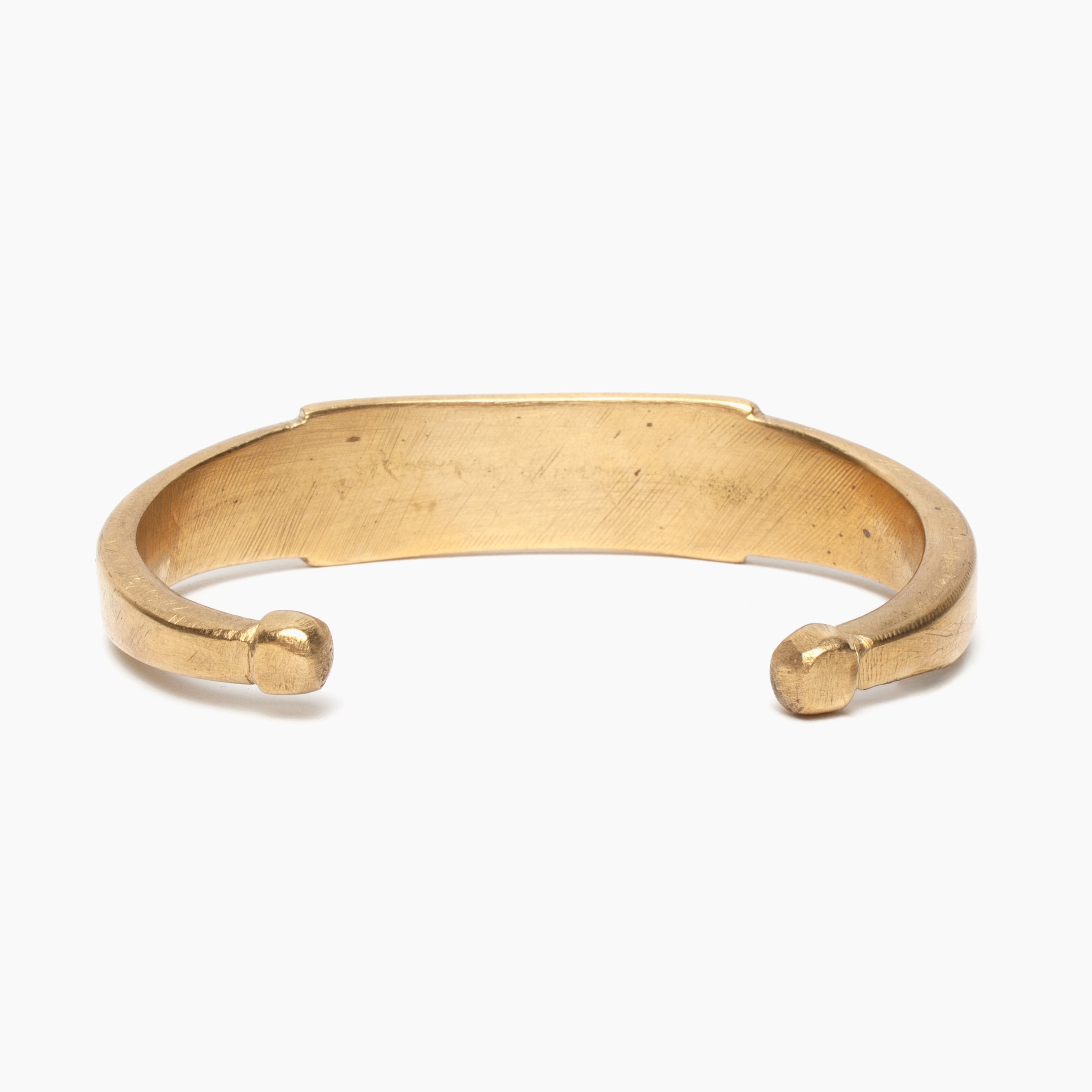 Wide "ID" Brass Cuff