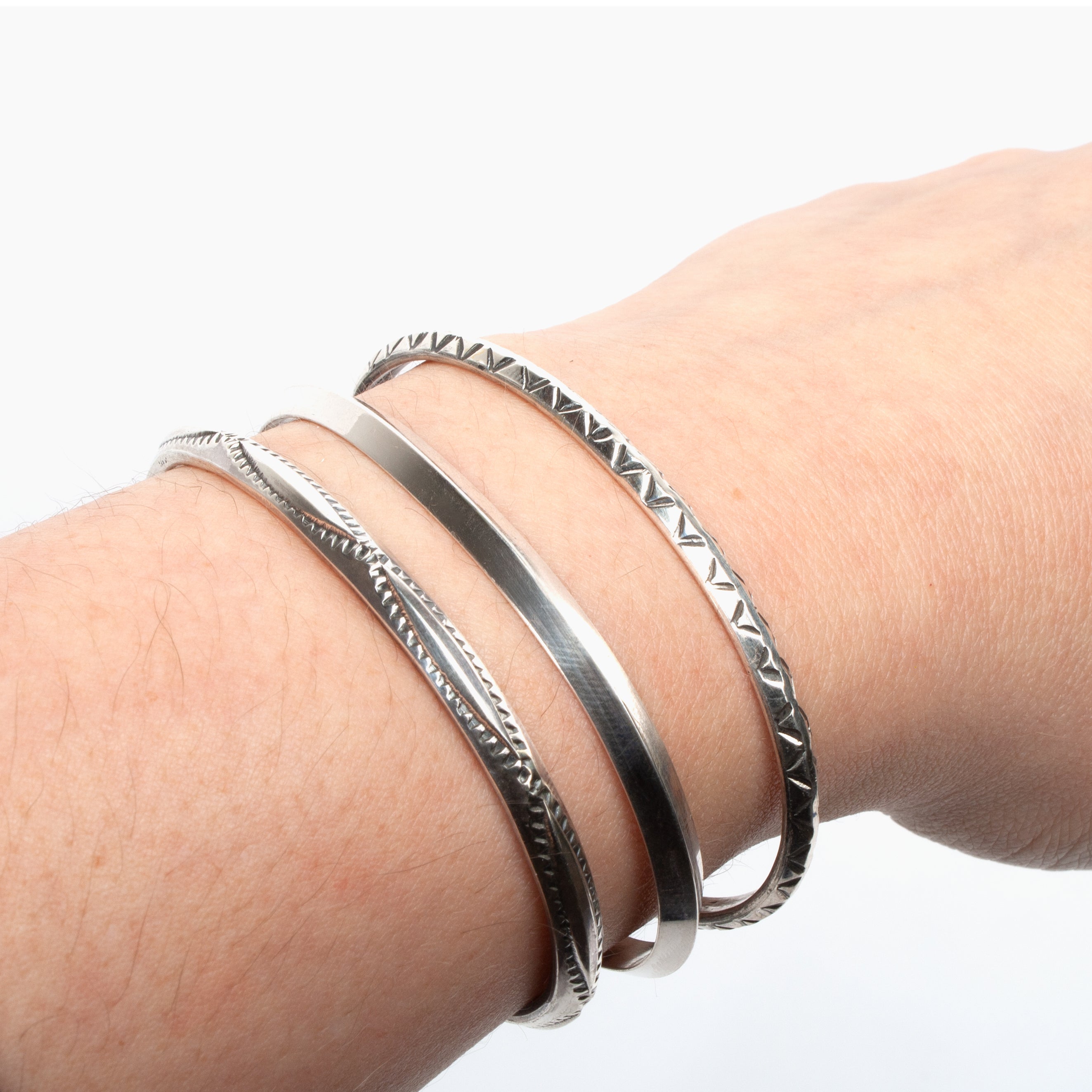 Zuni & Navajo Sterling Silver Cuff Bracelets