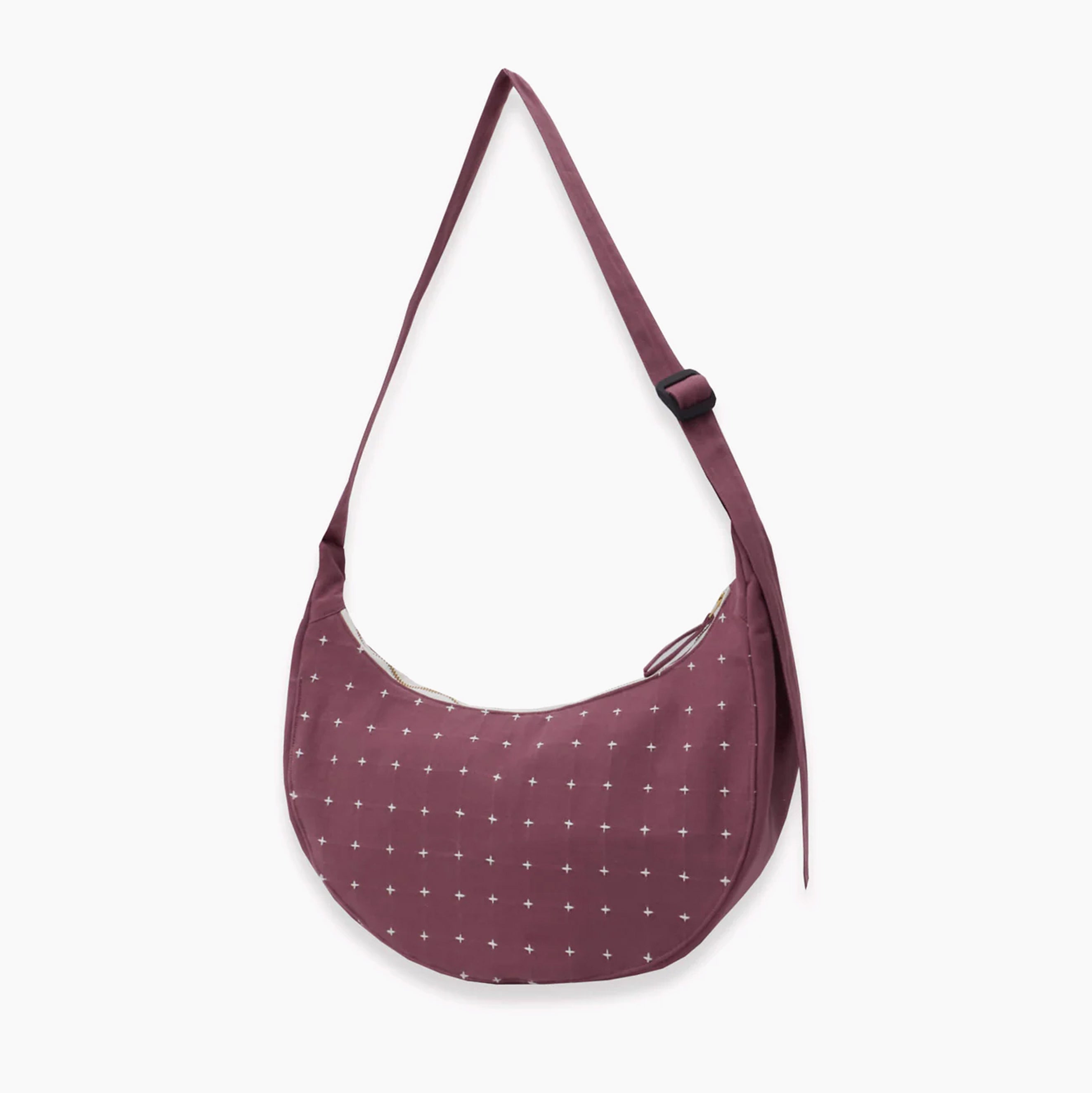 Cross-Stitch Crescent Bag