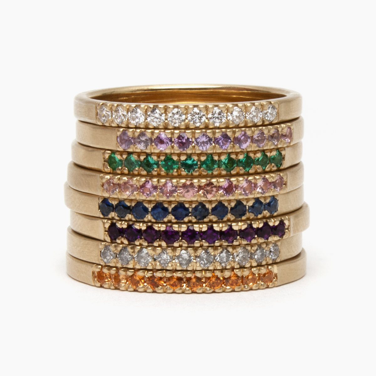 Asa ring - colored gemstones