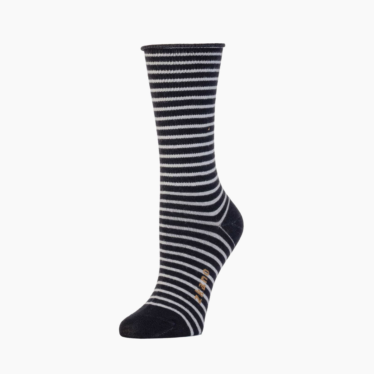 Rose Roll Top Crew Socks