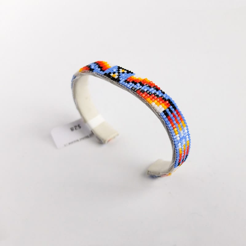 Small Shiny Lavender Navajo Beaded Bracelet