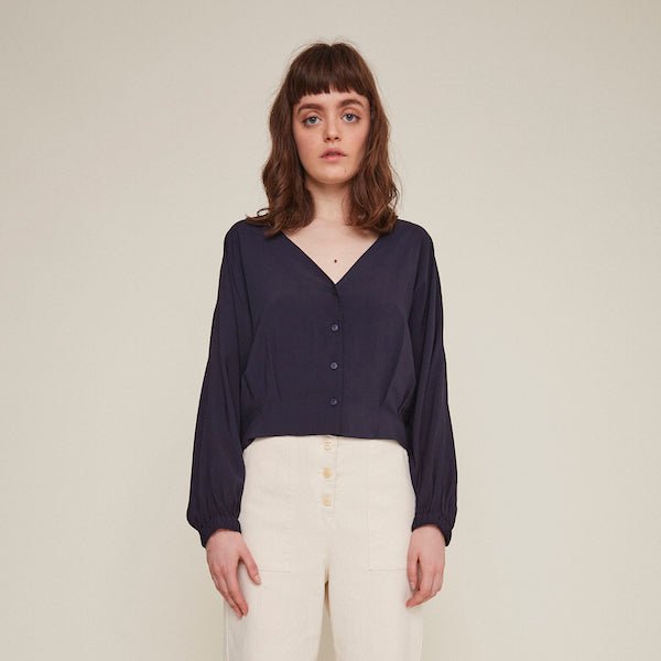 Rosetta Blouse in Navy