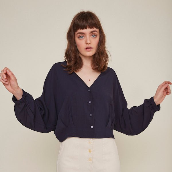Rosetta Blouse in Navy