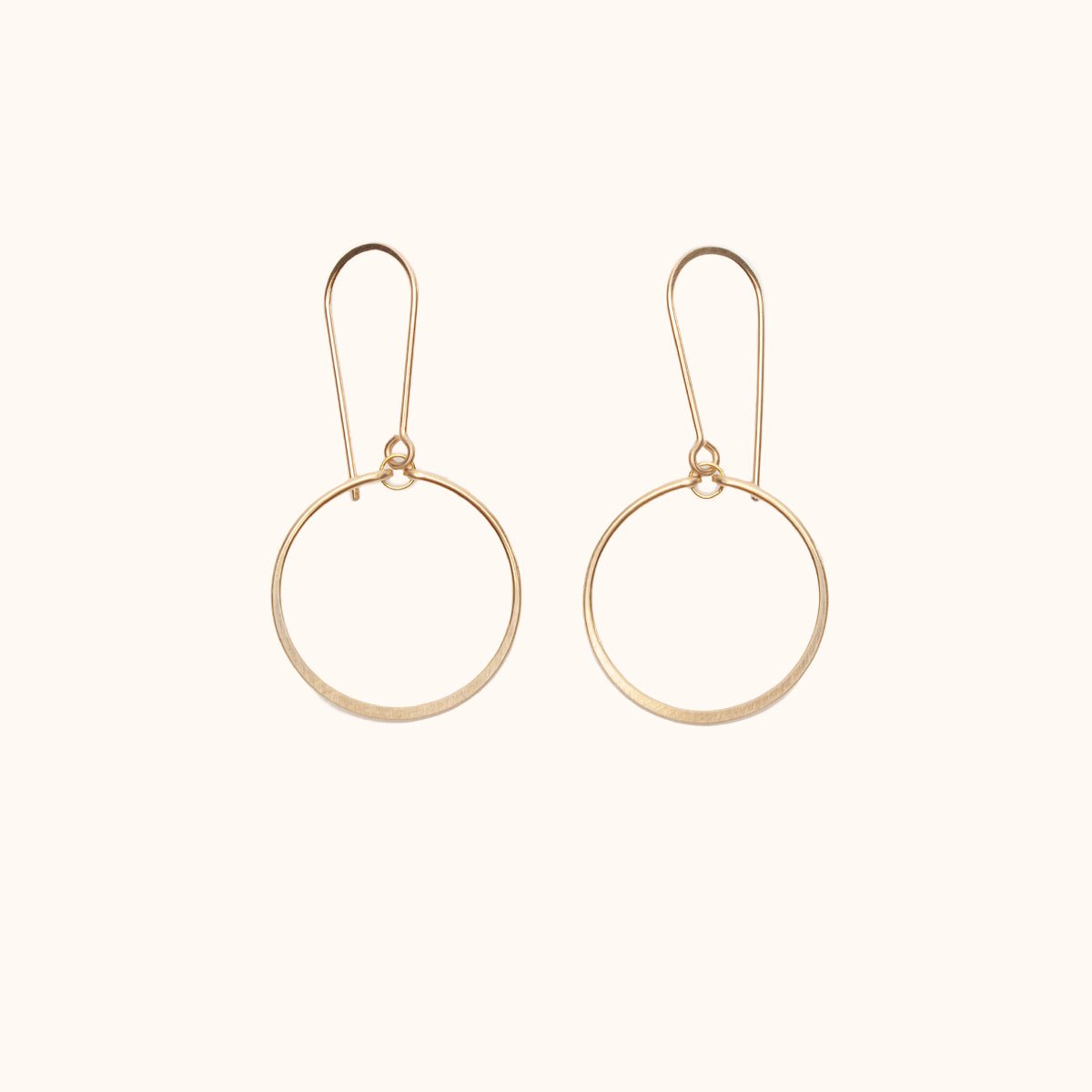 Single Circle Earrings in Gold