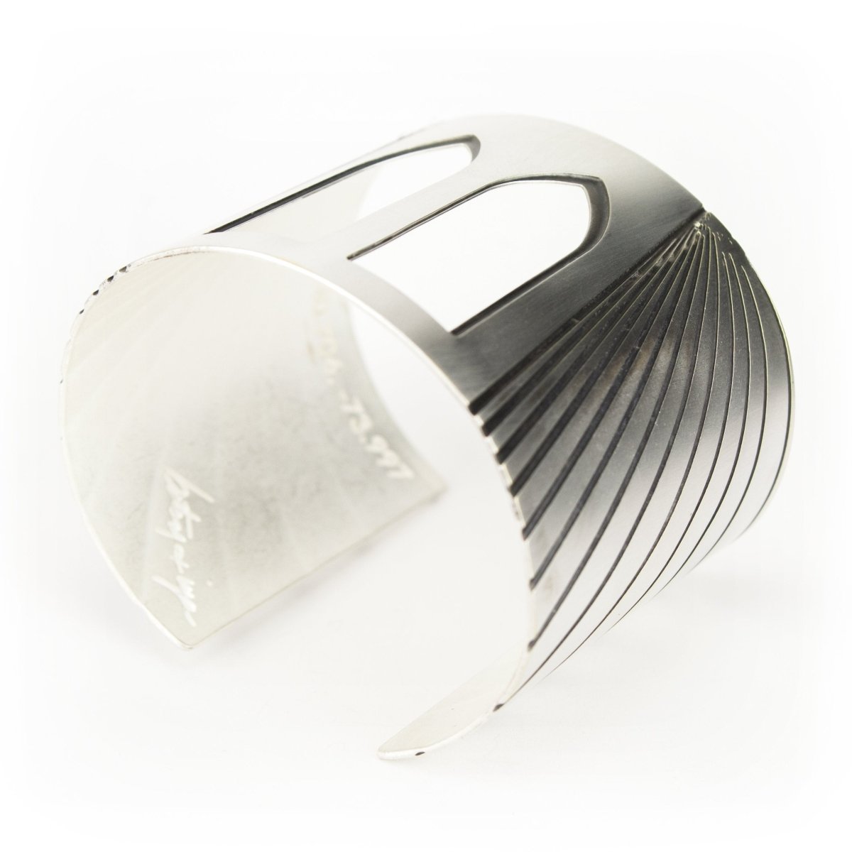 Silver plated Brooklyn Bridge cuff bracelet by betsy & iya.