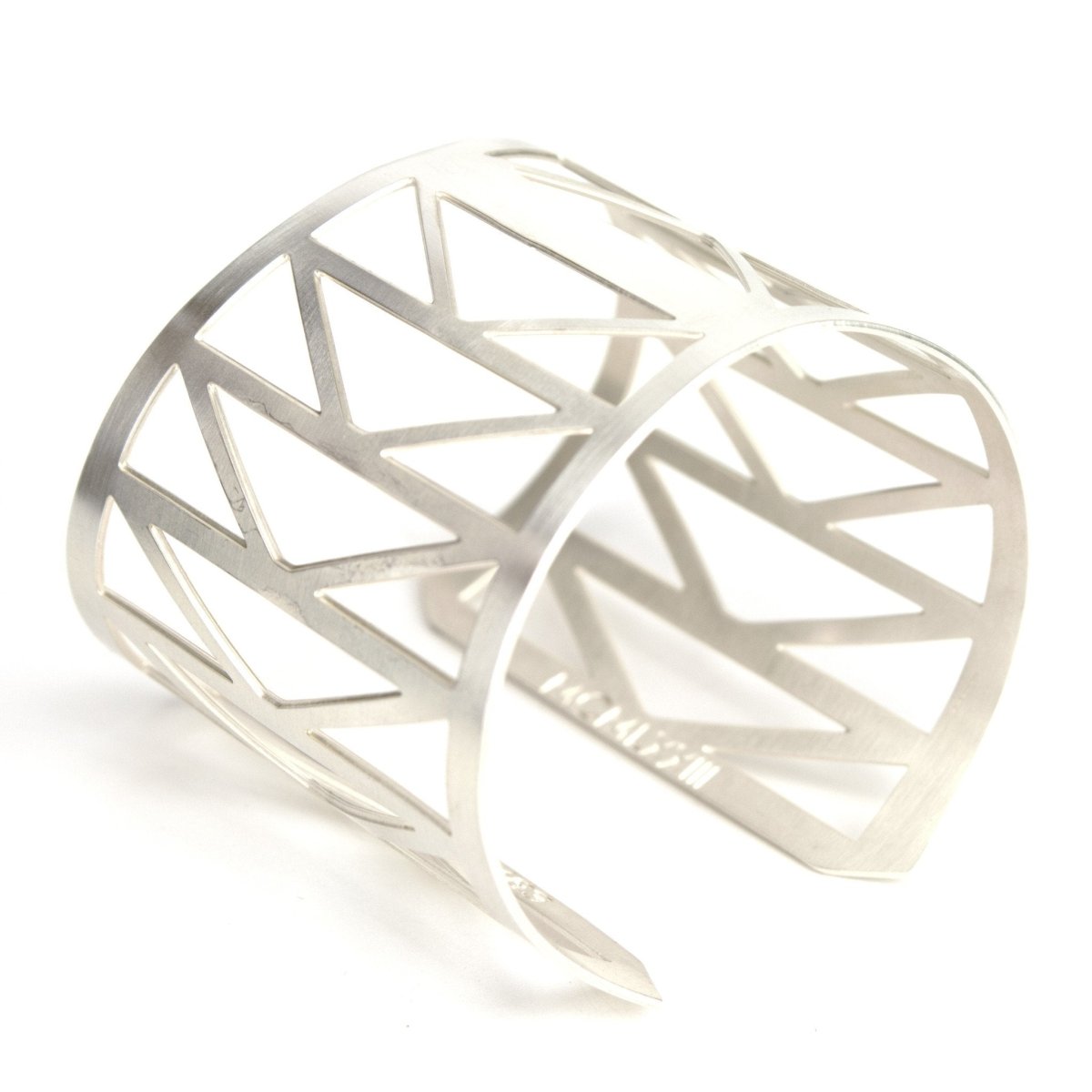 Silver plated Fremont Bridge cuff bracelet by betsy & iya.