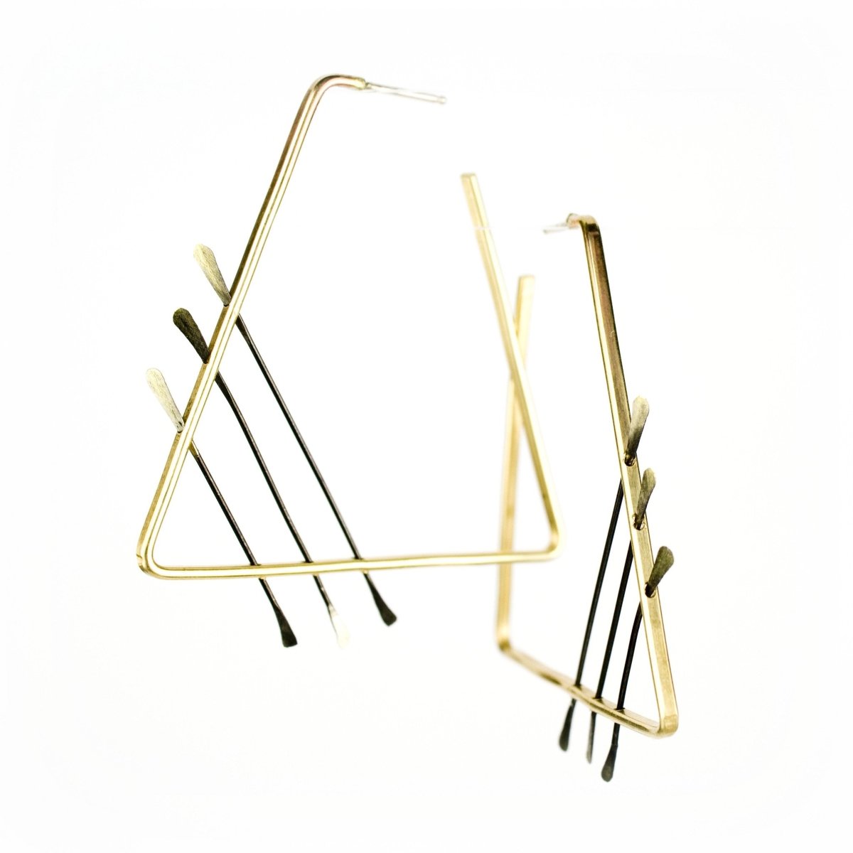 betsy & iya Corollary Triangle earrings.