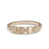 Square and circle motif Figura ring. Made with 14K recycled gold in Portland, Oregon.