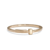 Linea ring, designed and made in our Portland studio. Geometric and linear motif in 14K recycled gold.
