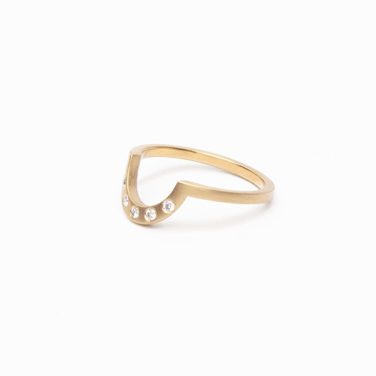 "Cor" contoured diamond ring matte - Betsy & Iya