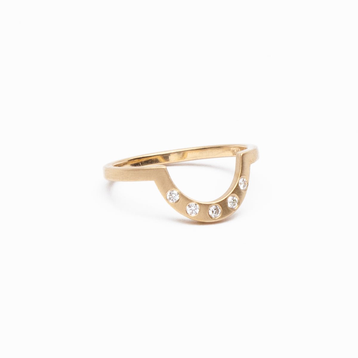 "Cor" contoured diamond ring matte - Betsy & Iya