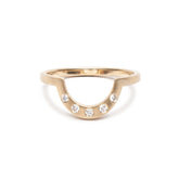 "Cor" contoured diamond ring matte - Betsy & Iya