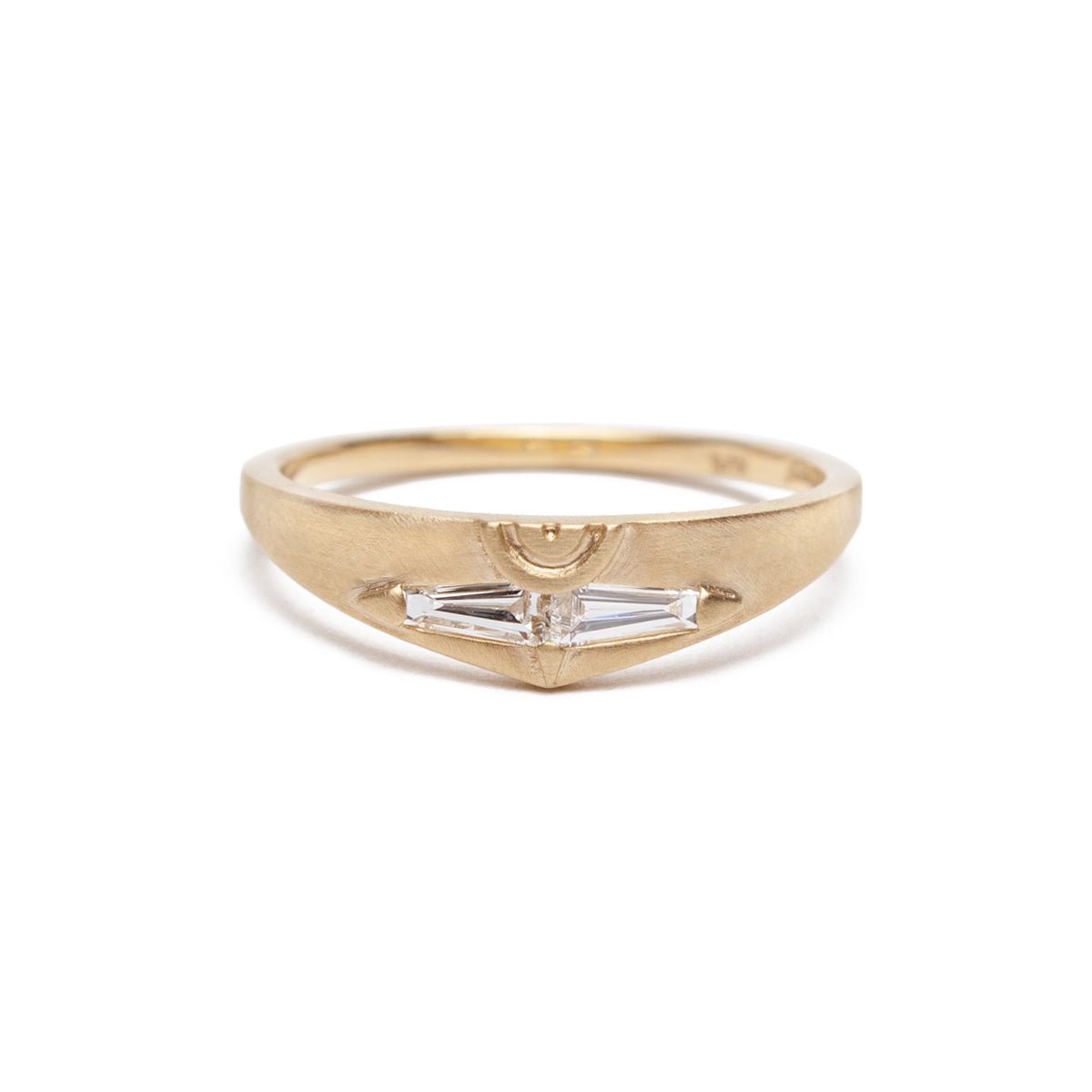 "Spero" contoured diamond ring matte - Betsy & Iya