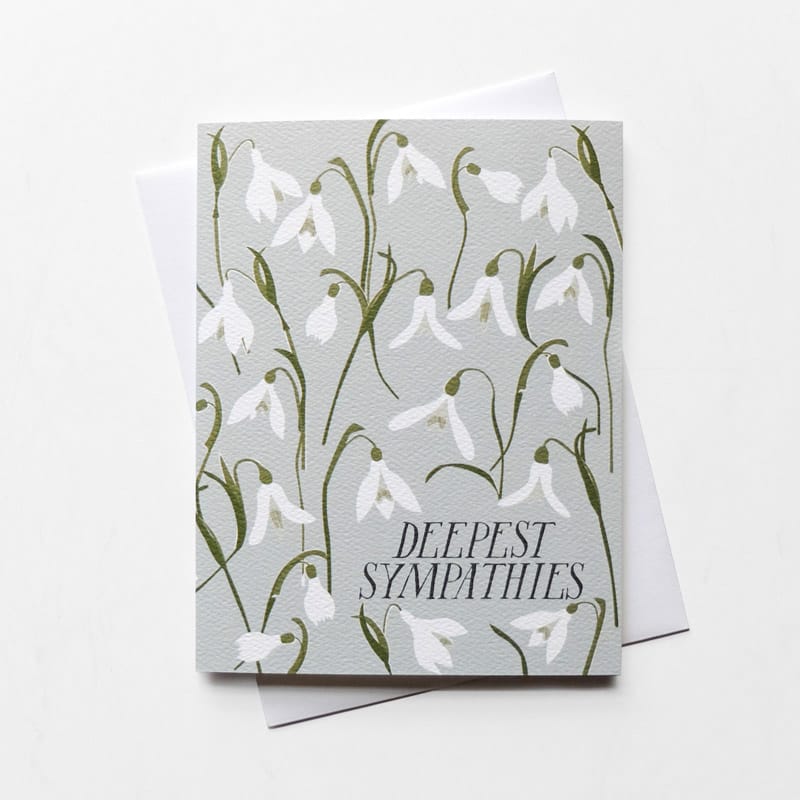 Deepest Sympathies Snowdrops Card
