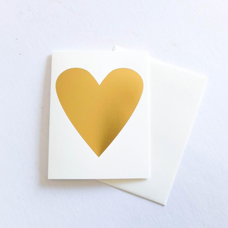 Banquet Cards - Gold Heart Foil Note Card