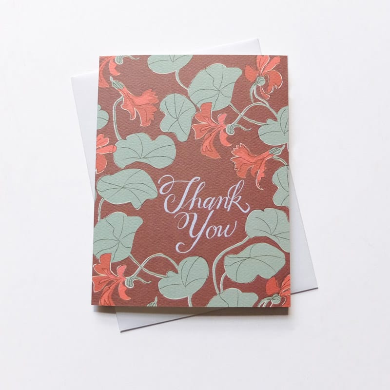 Thank You Nasturtiums Card