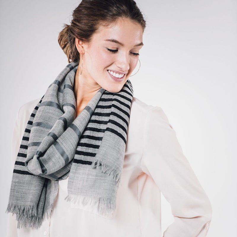 Bella Woolen Scarf Grey