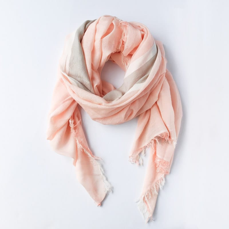 Bloom & Give Tres Cotton Scarf Rose handcrafted in India