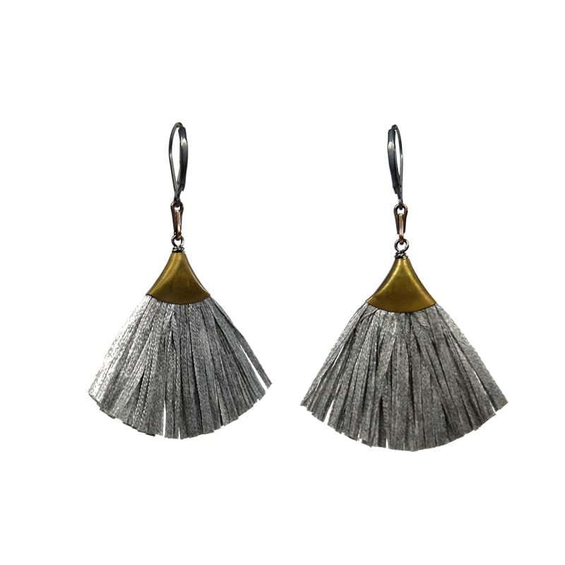 Boet Jewelry Plume Earrings Platinum