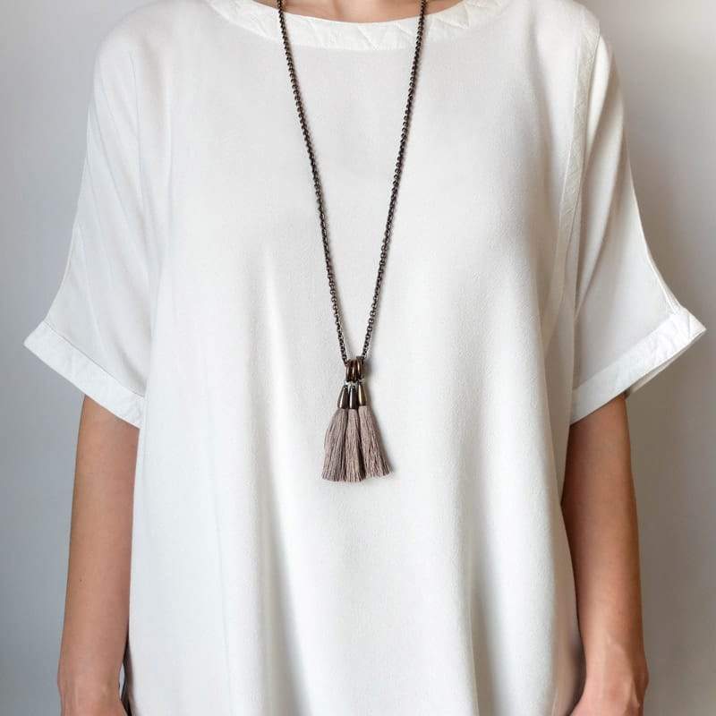 Boet Jewelry Silk Triad Necklace Dune