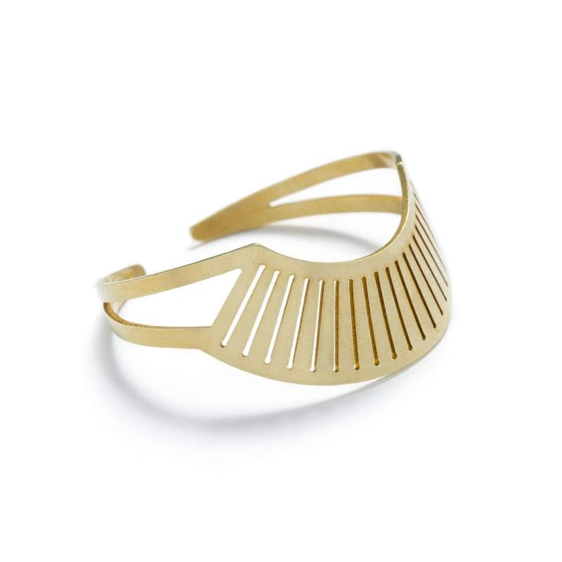 Canto Cuff adjustable Bracelet brass side