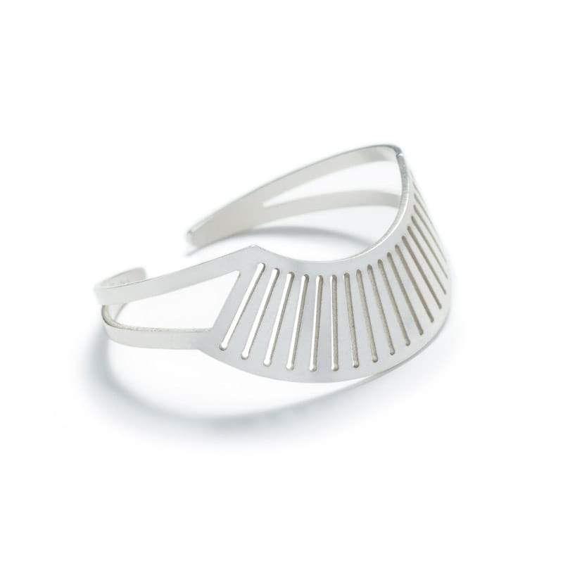 Canto Cuff adjustable Bracelet sterling silver side
