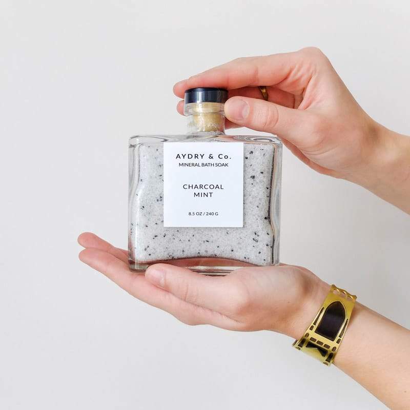 Charcoal Mint Mineral Bath Soak Aydry & Co