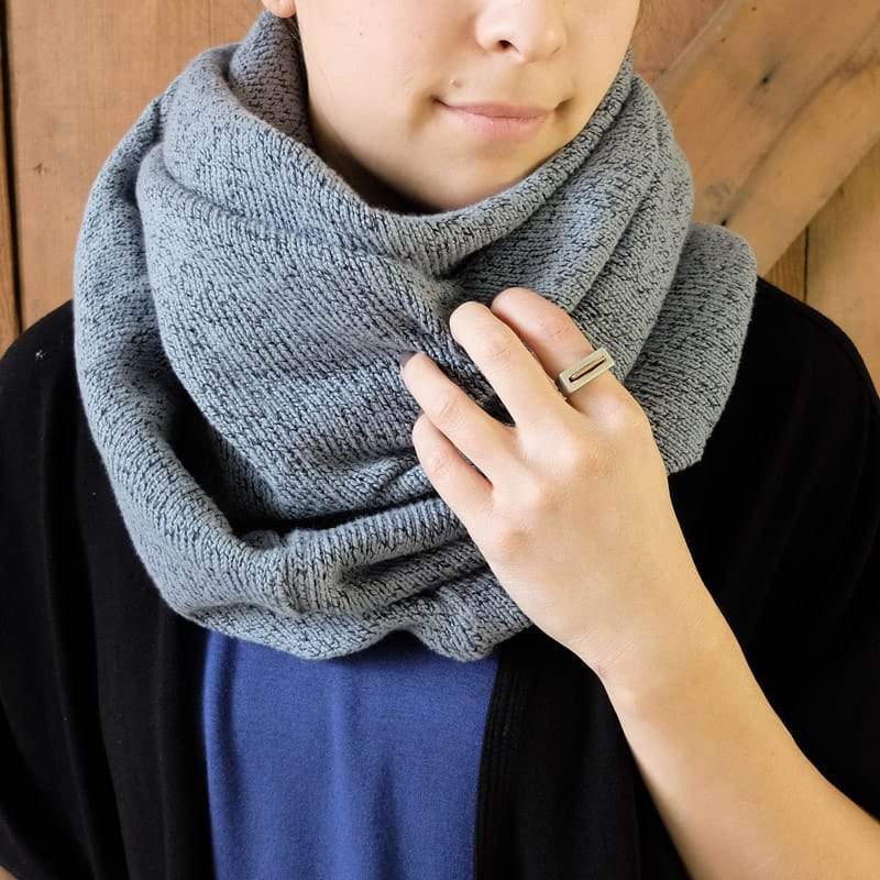 Curator San Francisco Paloma Speckled Cotton Infinity Scarf Grey