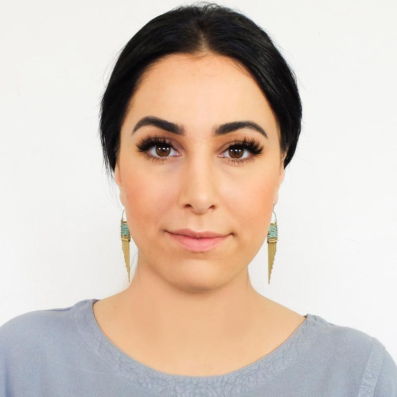 Demimonde Jewelry Asymmetrical Turquoise Earrings