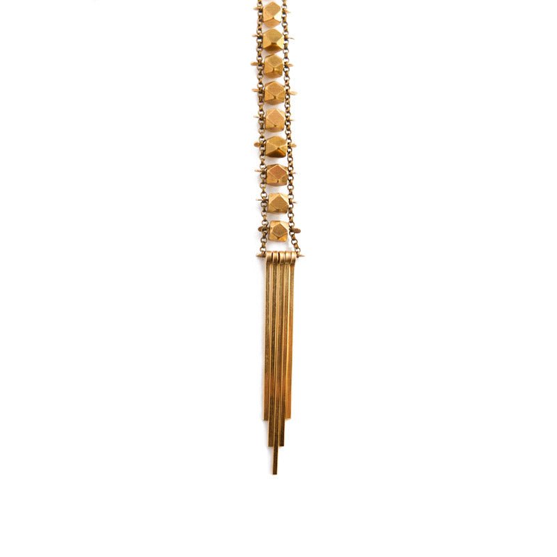 Demimonde Jewelry Brass Ladder Necklace