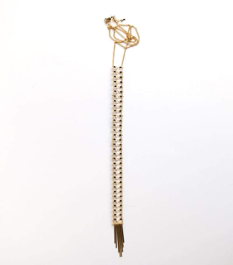 Demimonde Jewelry Pearl Ladder Necklace